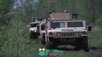 重型装甲车军人丛林机关枪演练高清实拍视频素材