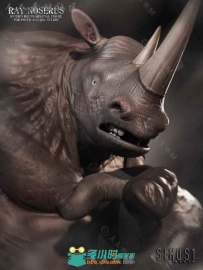 强壮恐怖的犀牛怪物3D模型合辑