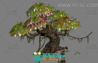 神奇漂亮的五彩树3D模型