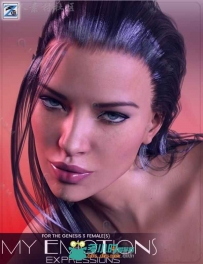 美丽感性的女性的面部表情3D模型合辑