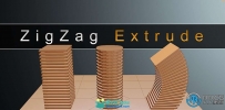 Zigzag Extrude快速挤压锯齿网格状工具Blender插件V1.3.0版