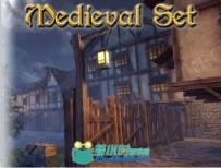 中世纪风格木质房屋梦幻3D场景Unity游戏素材资源