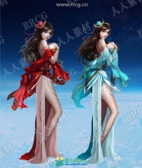 逆苍穹手游高清宣传图美女角色动漫立绘原画插画集