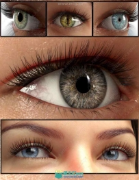 角色眼睛虹膜瞳孔3D模型合集