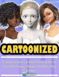少女卡通人物多种脸型五官身材3D模型