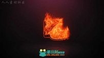 燃烧色彩火焰Logo演绎动画AE模板 Videohive Burning Logo Reveal v2 9588433