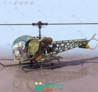 超酷微型直升机3D模型