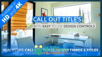 独特的房地产电话号码标题展示宣传幻灯片AE模板Videohive Real Estate Call Out T...