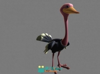 Q版鸵鸟3D模型