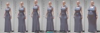 女性典雅晚礼服套装3D模型合集