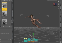 Daz 3D女性角色的一组酷跑动作 Genesis 3