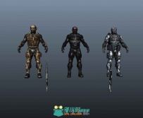《孤岛危机2》3个角色3D模型