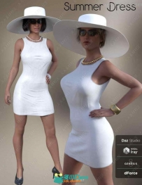 5种颜色紧身连衣裙与配饰3D模型