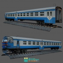 客运火车车头3D模型