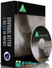C4D龙卷风特效制作视频教程第二季 Helloluxx VFX Cinema 4D Training Volume 2 Kil...