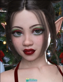 科幻小精灵耳朵可爱女孩角色3D模型合集