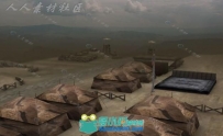 端游级别国外军营基地场景3D模型