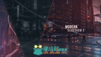 现代高科技字母线条照片优雅展示幻灯片相册动画AE模板Videohive Modern Slideshow..