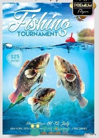 钓鱼活动海报展示PSD模板Fishing_Tournament