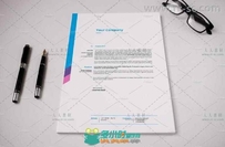 干净简单的公司企业信笺indesign排版模板