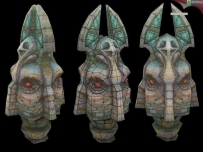 游戏古埃及石像雕塑3D模型下载