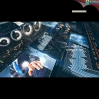 企业科技HUD界面动画元素展示AE模板