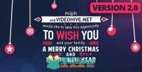 时尚超酷的圣诞问候字体排版展示幻灯片AE模板 Videohive Christmas Typography 358...