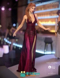 女性性感魅力四射的长裙3D模型合辑
