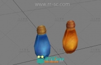 两瓶精致的药水3D模型
