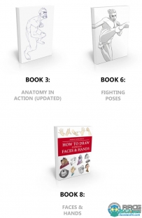 欧美动漫艺术大师人物解剖学动作姿势艺术书籍1-8册合集
