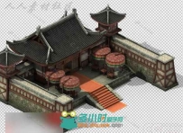 中国古建筑场景3D模型