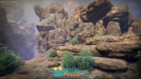 三种西部悬崖岩石灌木材料环境UE4游戏素材