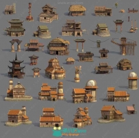 剑灵游戏资源角怪物含动作场景ui特效图3D模型合集