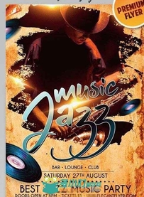 爵士音乐宣传海报PSD模板Jazz_Music