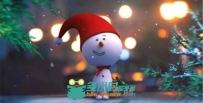 雪人假日宣传动画AE模板 VideoHive Snowman Intro 9663947