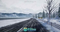 冬季赛道自然景观Unreal游戏素材资源