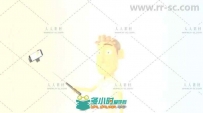 卡通3D角色自拍效果标志显示Logo演绎AE模板Videohive Selfie Logo with 3D Charac...