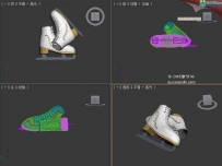 溜冰鞋3D模型写实风格下载