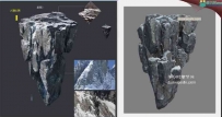 远景山体系列 石头悬崖系列1-6种3D模型