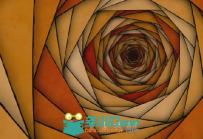 旋转的玫瑰图案LED背景视频素材