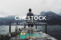 电影级图像处理调色PS动作CineStock Photoshop Actions 664816