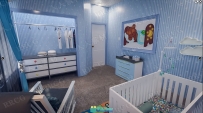 温馨可爱育婴室儿童房3D模型合集