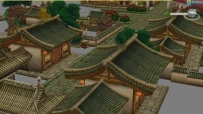 【天下2】牡丹之镇 古镇街景3D模型下载