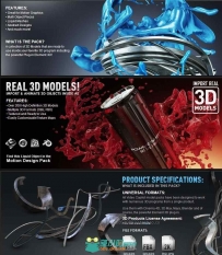 AK经典Element 3D 完美模型材质包【一键安装】