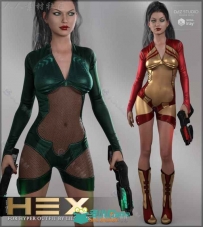 女战士的超级服装3D模型合辑