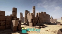 Unreal Engine游戏引擎扩展资料 - 沙漠废墟 Unreal Engine 4 Market Place Modular...