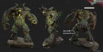 巨兽恶魔雕塑角色3D模型 FBX格式
