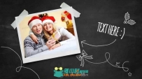 圣诞节的创意黑板照片相册动画AE模板 Videohive Christmas Blackboard 6189750