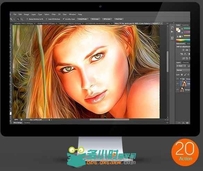 20组HDR绘画艺术特效PS动作20 HDR Painting Art Effects - Photoshop Action