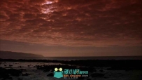 海上日落夕阳红高清实拍视频素材